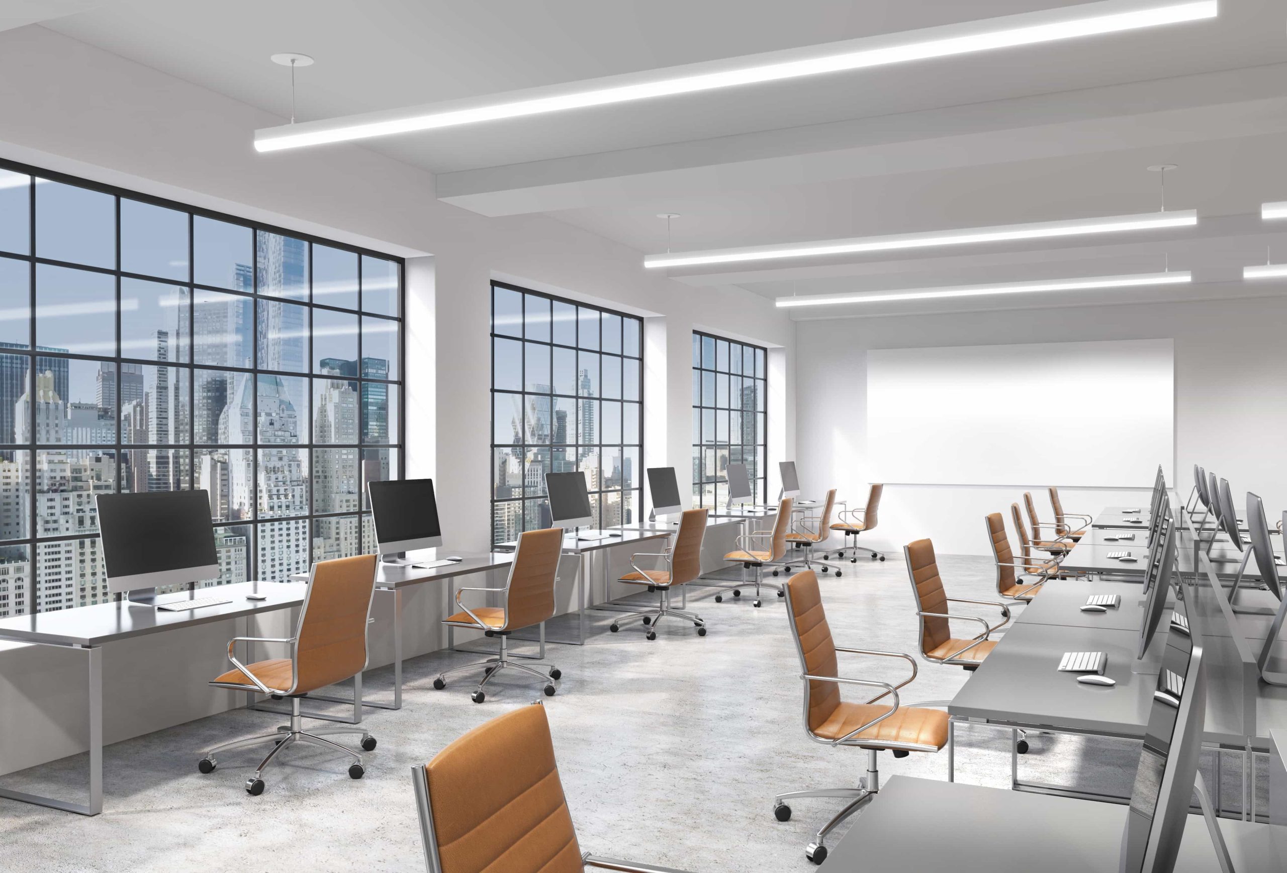 Open Space Office With Computers